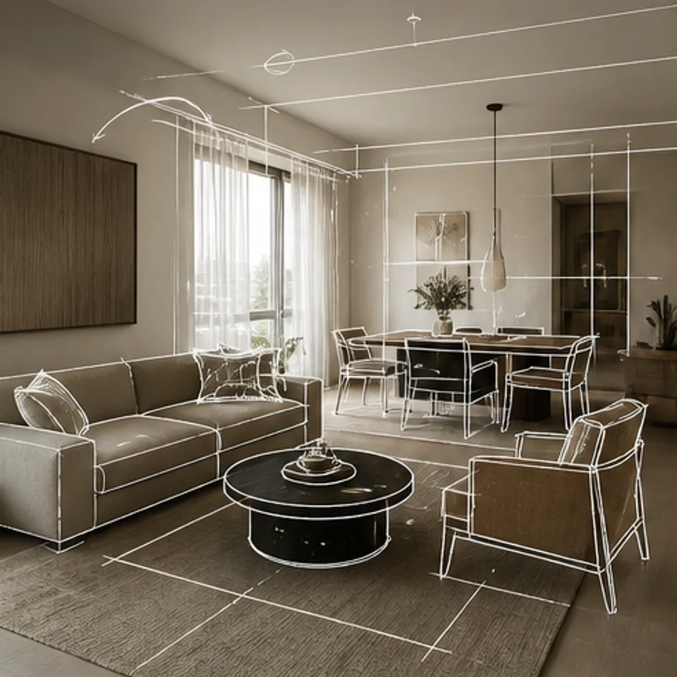 Furniture layout sketch